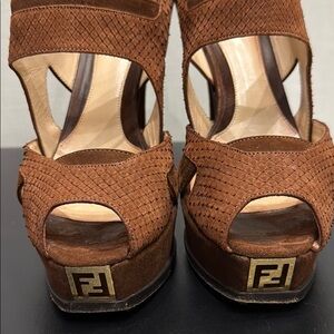 Suede leather high heels